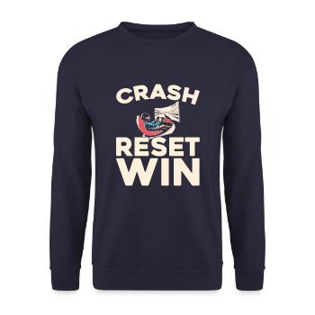 Sim Racing - Unisex Sweatshirt - navy - Front - Alina (178cm) & Michal (187cm)