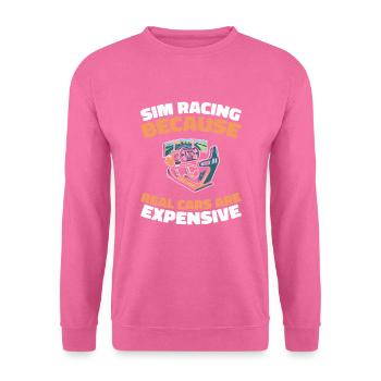 Sim Racing - Sweat-shirt Unisexe - rose - Devant