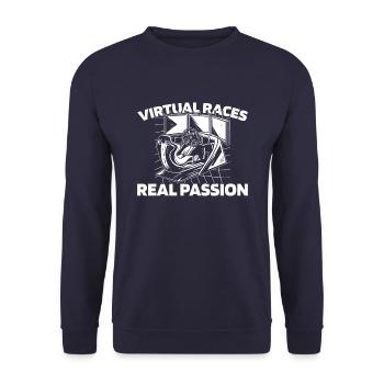 Sim Racing - Unisex Sweatshirt - navy - Front - Alina (178cm) & Michal (187cm)