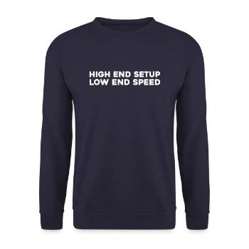 Sim Racing - Unisex Sweatshirt - navy - Front - Alina (178cm) & Michal (187cm)