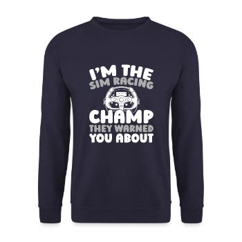 Sim Racing - Sweat-shirt Unisexe - marine - Devant - Alina (178cm) & Michal (187cm)