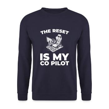 Sim Racing - Unisex Sweatshirt - navy - Front - Alina (178cm) & Michal (187cm)