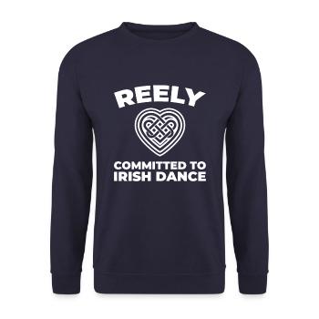 Irish Dance Irischer Tanz - Unisex Sweatshirt - navy - Front - Alina (178cm) & Michal (187cm)