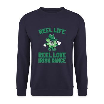Irish Dance Irischer Tanz - Unisex Sweatshirt - navy - Front - Alina (178cm) & Michal (187cm)