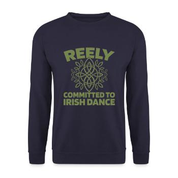 Irish Dance Irischer Tanz - Unisex Sweatshirt - navy - Front - Alina (178cm) & Michal (187cm)