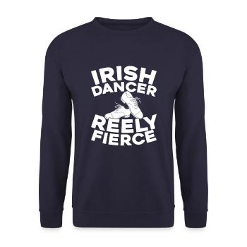 Irish Dance Irischer Tanz - Unisex Pullover - Navy - Vorne - Alina (178cm) & Michal (187cm)
