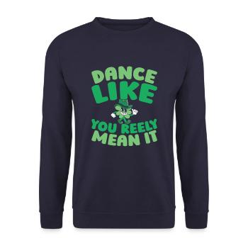 Irish Dance Irischer Tanz - Unisex Sweatshirt - navy - Front - Alina (178cm) & Michal (187cm)