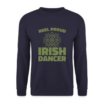 Irish Dance Irischer Tanz - Unisex Sweatshirt - navy - Front - Alina (178cm) & Michal (187cm)