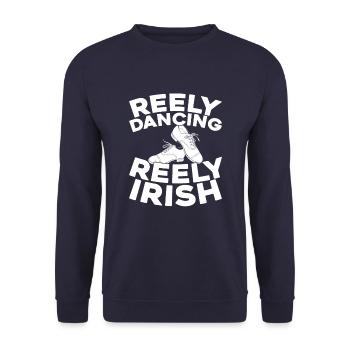 Irish Dance Irischer Tanz - Unisex Sweatshirt - navy - Front - Alina (178cm) & Michal (187cm)