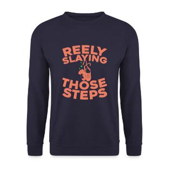 Irish Dance Irischer Tanz - Unisex Sweatshirt - navy - Front - Alina (178cm) & Michal (187cm)