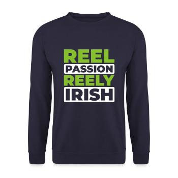Irish Dance Irischer Tanz - Unisex Sweatshirt - navy - Front - Alina (178cm) & Michal (187cm)