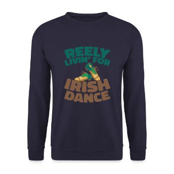 Irish Dance Irischer Tanz - Unisex Sweatshirt - navy - Front - Alina (178cm) & Michal (187cm)