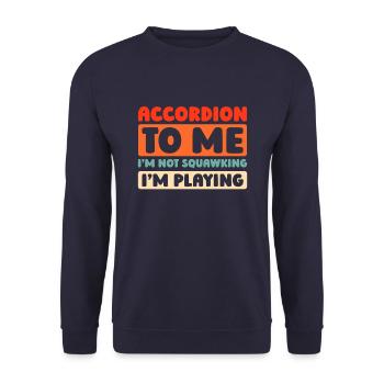 Akkordeon - Unisex Pullover - Navy - Vorne - Alina (178cm) & Michal (187cm)