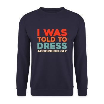 Accordéon - Sweat-shirt Unisexe - marine - Devant - Alina (178cm) & Michal (187cm)