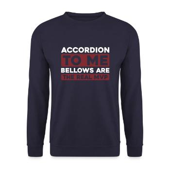Accordéon - Sweat-shirt Unisexe - marine - Devant - Alina (178cm) & Michal (187cm)