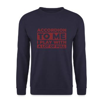 Akkordeon - Unisex Pullover - Navy - Vorne - Alina (178cm) & Michal (187cm)