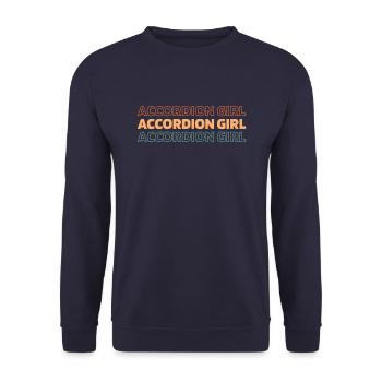 Accordéon - Sweat-shirt Unisexe - marine - Devant - Alina (178cm) & Michal (187cm)