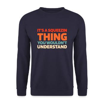 Accordion - Unisex Sweatshirt - navy - Front - Alina (178cm) & Michal (187cm)