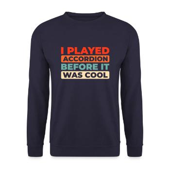 Accordéon - Sweat-shirt Unisexe - marine - Devant - Alina (178cm) & Michal (187cm)
