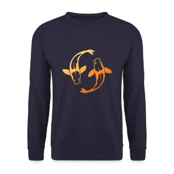 Kois - Unisex Sweatshirt - navy - Front - Alina (178cm) & Michal (187cm)