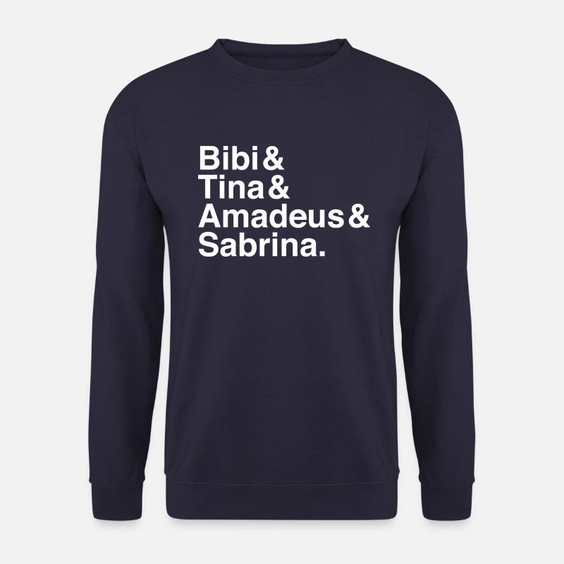 Bibi & Tina & Amadeus & Sabrina Typo weiss - Unisex Pullover - Navy