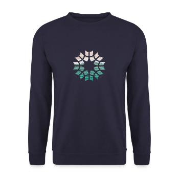 Onde formes - Sweat-shirt Unisexe - marine - Devant - Alina (178cm) & Michal (187cm)