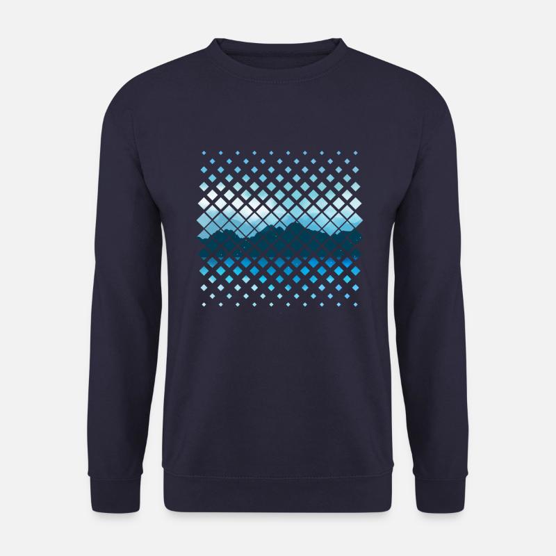 Berge Muster - Unisex Pullover - Navy