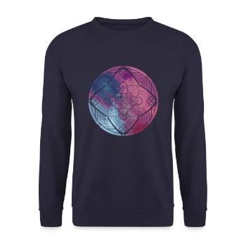Mandala - Unisex Pullover - Navy - Vorne - Alina (178cm) & Michal (187cm)