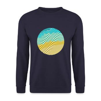 Beach wave - Unisex Sweatshirt - navy - Front - Alina (178cm) & Michal (187cm)