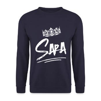 Sara - Unisex Pullover - Navy - Vorne - Alina (178cm) & Michal (187cm)