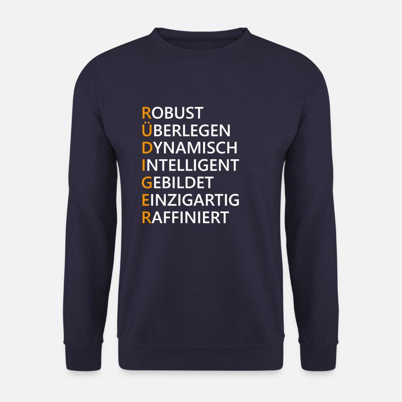 Rüdiger Name Geschenk - Unisex Pullover - Navy