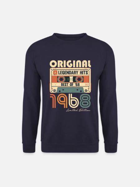 Original 1968 Jahrgang Retro Geburtstag Geschenk - Unisex Pullover - Navy