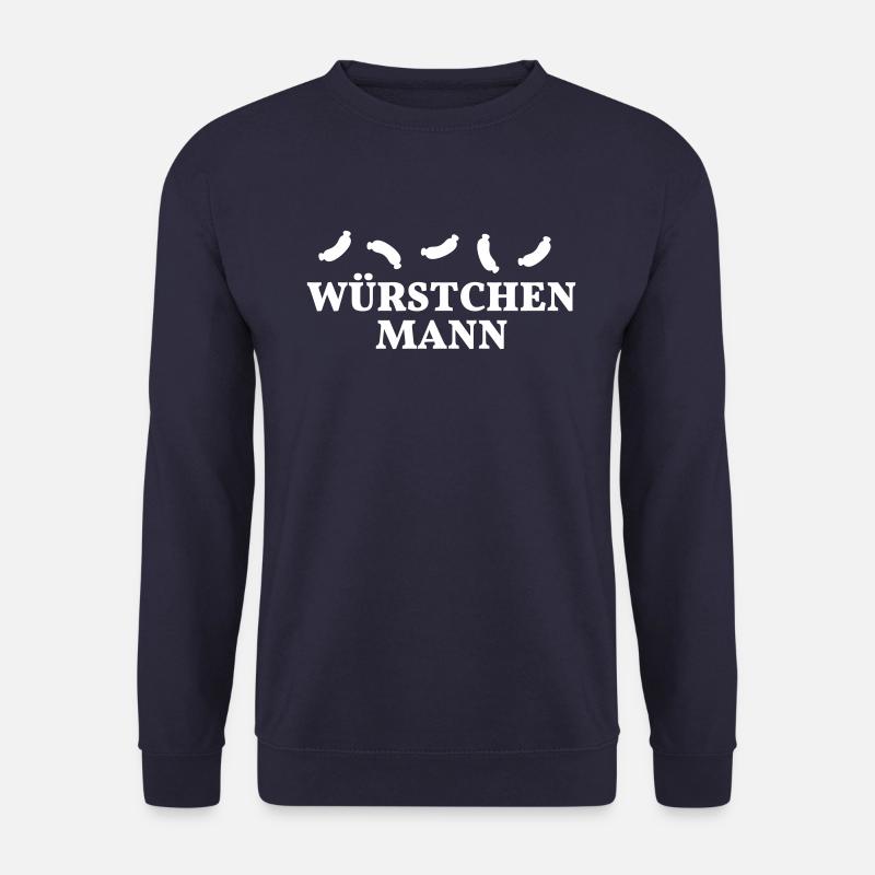Bratwurst Bockwurst Würstchen Imbiss Fleischer - Unisex Pullover - Navy