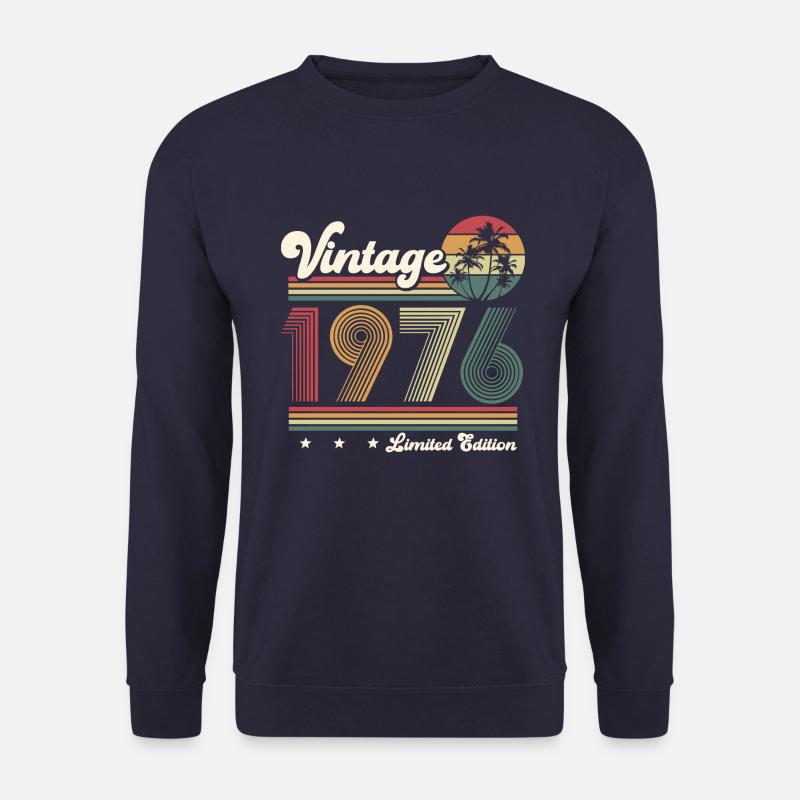 Jahrgang 1976 Retro Geburtstag Geschenk - Unisex Pullover - Navy