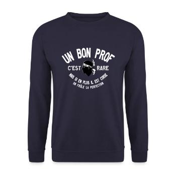 Ein guter Lehrer und Korsika wir frole Perfektion - Unisex Pullover - Navy - Vorne - Alina (178cm) & Michal (187cm)