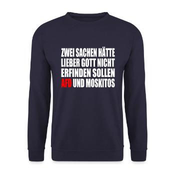 Contre la droite - Sweat-shirt Unisexe - marine - Devant - Alina (178cm) & Michal (187cm)