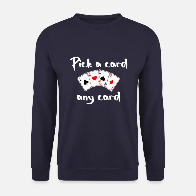 Ziehe eine Karte Zaubertrick - Unisex Pullover - Navy