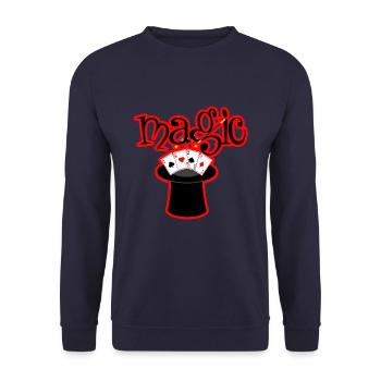 MAGIC magician with magic tricks - Unisex Sweatshirt - navy - Front - Alina (178cm) & Michal (187cm)