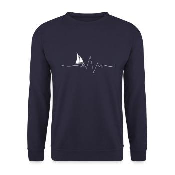 Ligne de voilier - Sweat-shirt Unisexe - marine - Devant - Alina (178cm) & Michal (187cm)