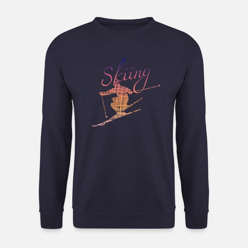Skiing Ski - Unisex Pullover - Navy