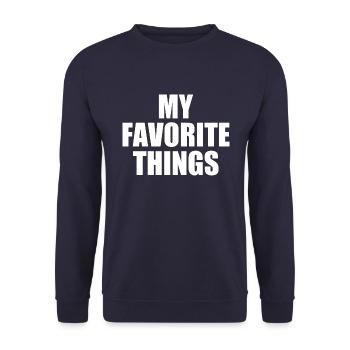 my favorite things - Unisex Pullover - Navy - Vorne - Alina (178cm) & Michal (187cm)