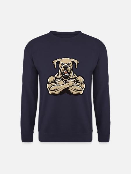Labrador Chien Muscles Musculation - Sweat-shirt Unisexe - marine
