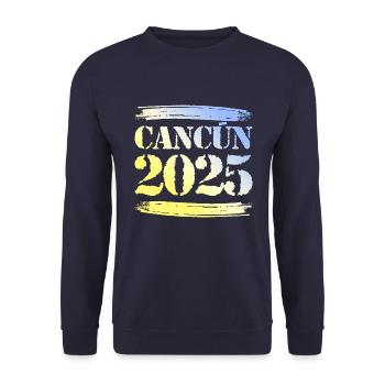 Cancun 2025 - Unisex Pullover - Navy - Vorne - Alina (178cm) & Michal (187cm)