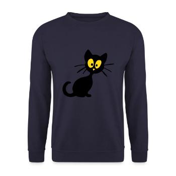Kätzchen - Unisex Pullover - Navy - Vorne - Alina (178cm) & Michal (187cm)