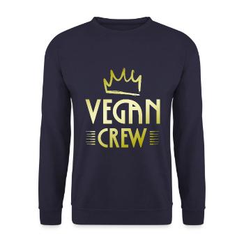 Vegan Crew - Unisex Sweatshirt - navy - Front - Alina (178cm) & Michal (187cm)