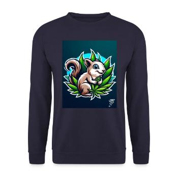 Écureuil techno - Sweat-shirt Unisexe - marine - Devant - Alina (178cm) & Michal (187cm)
