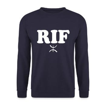 Rif - Unisex Pullover - Navy - Vorne - Alina (178cm) & Michal (187cm)