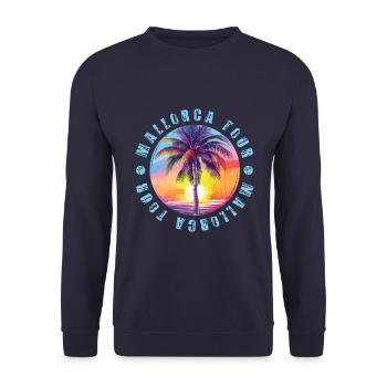Visite de Majorque colorée - Sweat-shirt Unisexe - marine - Devant - Alina (178cm) & Michal (187cm)