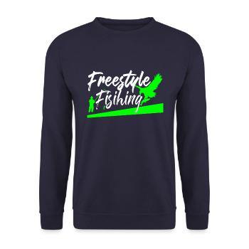Pêche libre pêche pêche cool - Sweat-shirt Unisexe - marine - Devant - Alina (178cm) & Michal (187cm)
