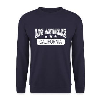 los angeles california - Unisex Pullover - Navy - Vorne - Alina (178cm) & Michal (187cm)